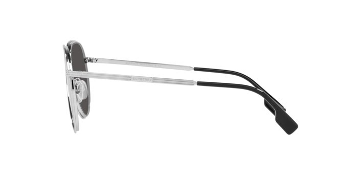 Occhiali da sole Burberry Scott BE 3135 (100587) colore silver forma aviator lenti dark grey