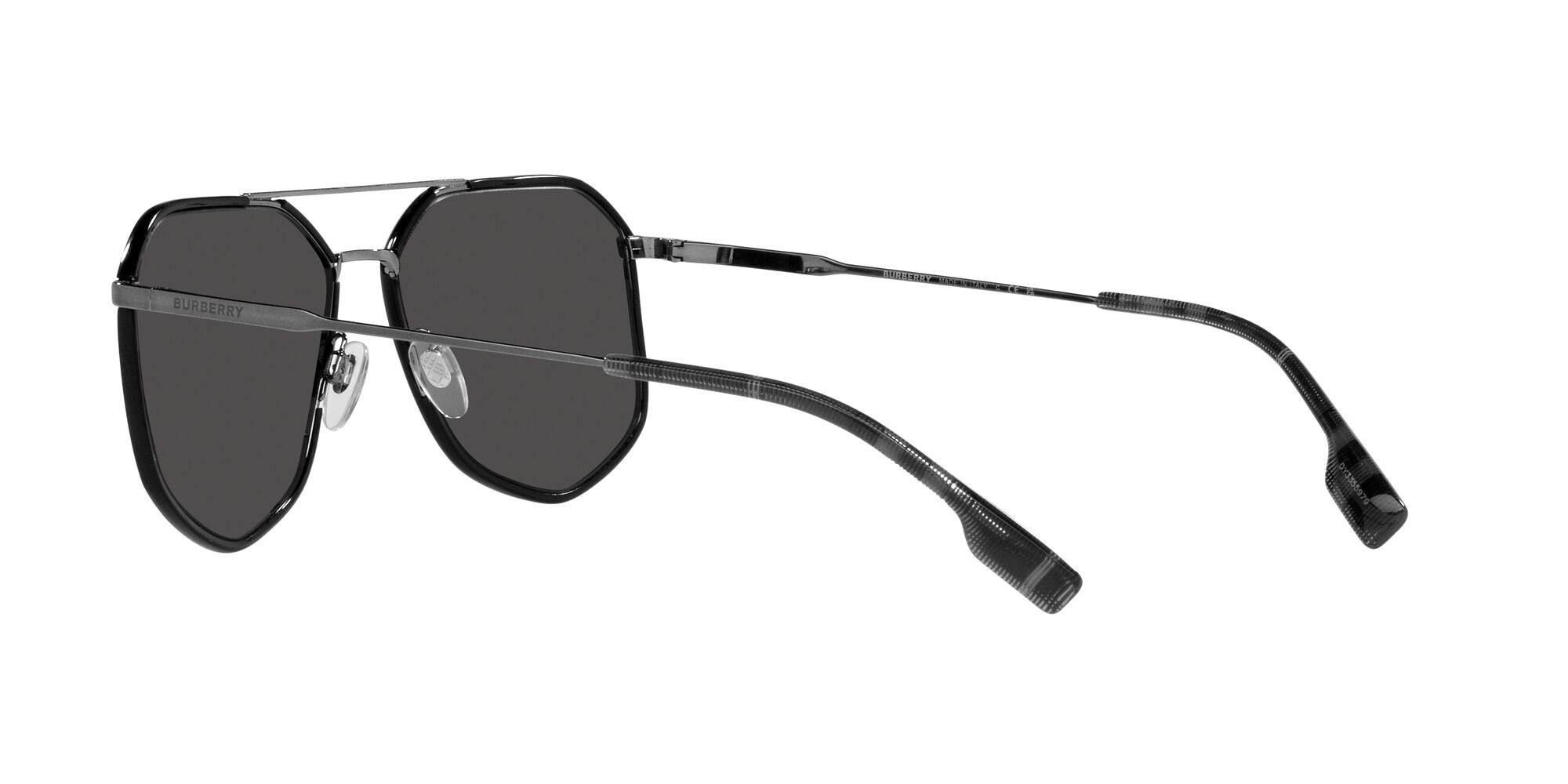 Occhiali da sole Burberry Ozwald BE 3139 (114487) colore nero forma irregolare lenti grigio scuro