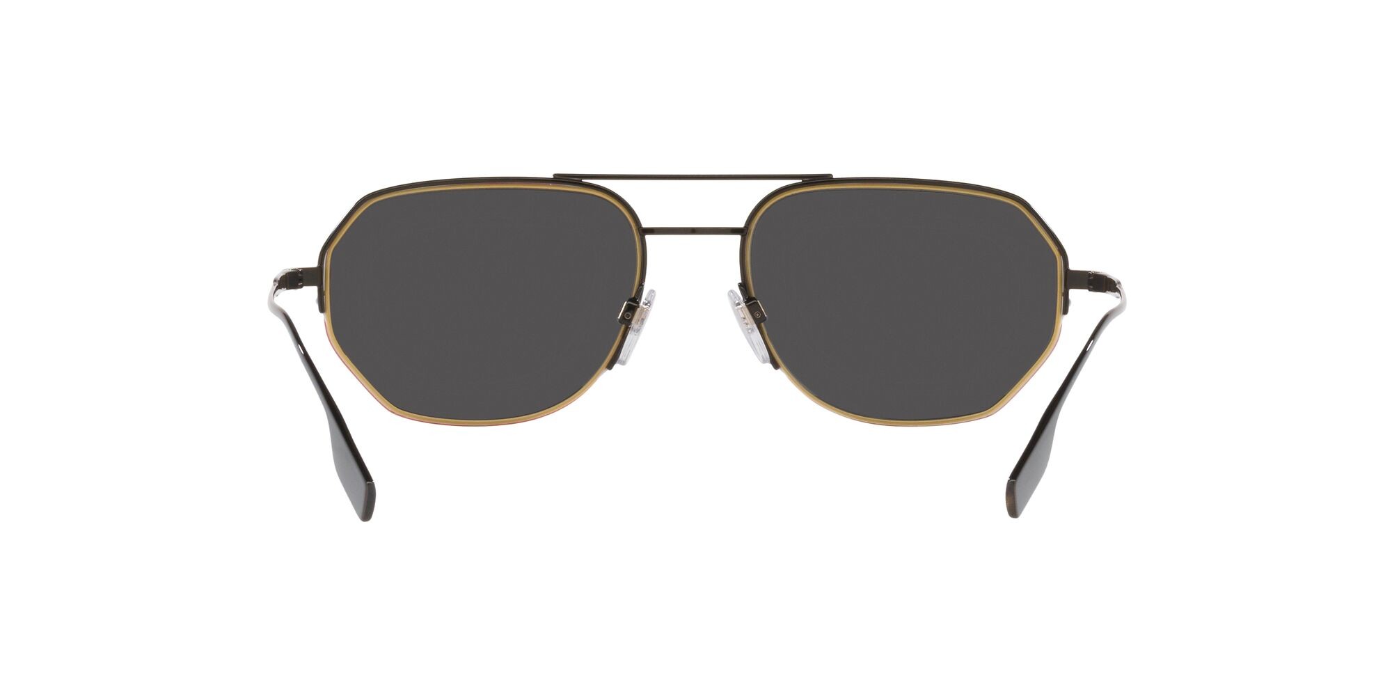 Occhiali da sole Burberry Henry BE 3140 (100187) colore nero forma irregolare lenti grey border red/beige