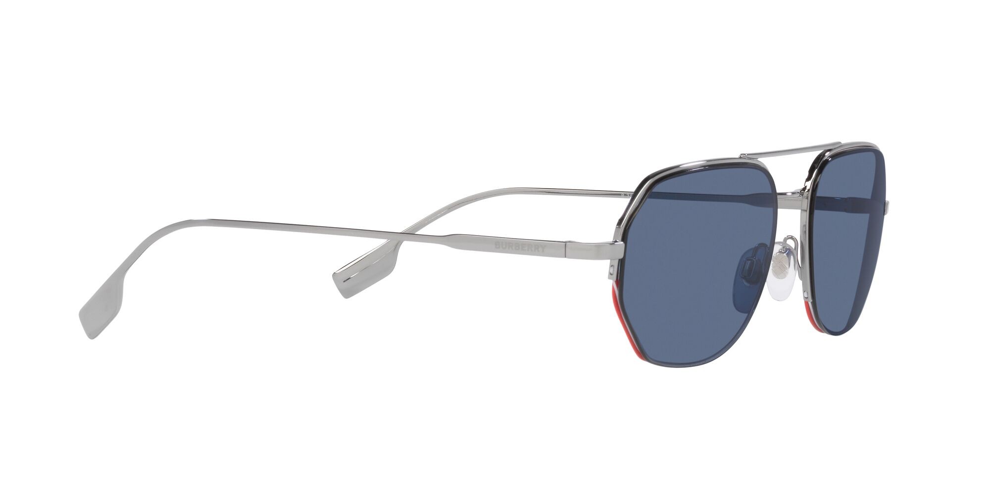 Sonnenbrillen Burberry Henry BE 3140 (100380) farbe gunmetal form unregelmäßig gläser blue border black/red