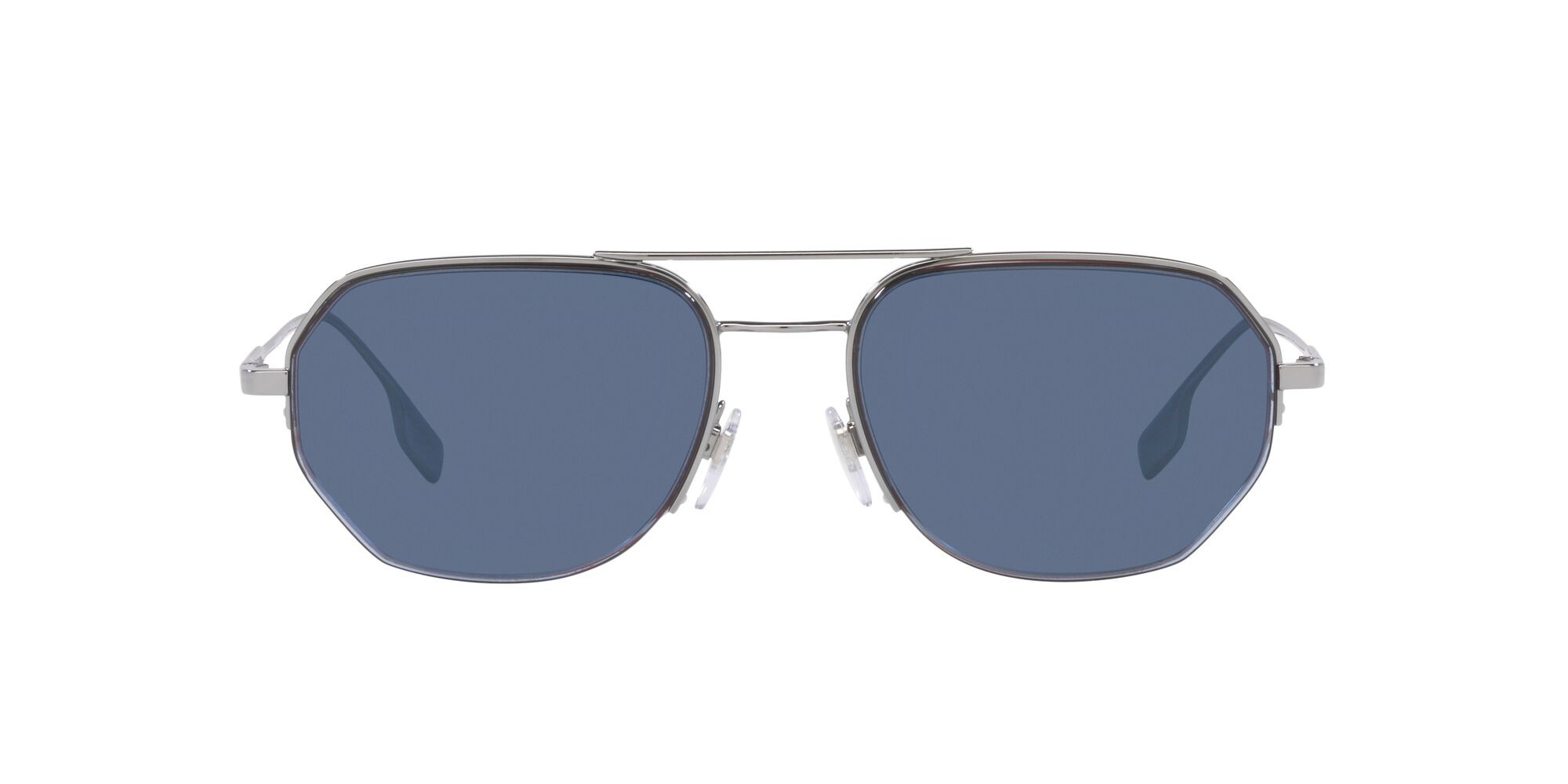 Sonnenbrillen Burberry Henry BE 3140 (100380) farbe gunmetal form unregelmäßig gläser blue border black/red