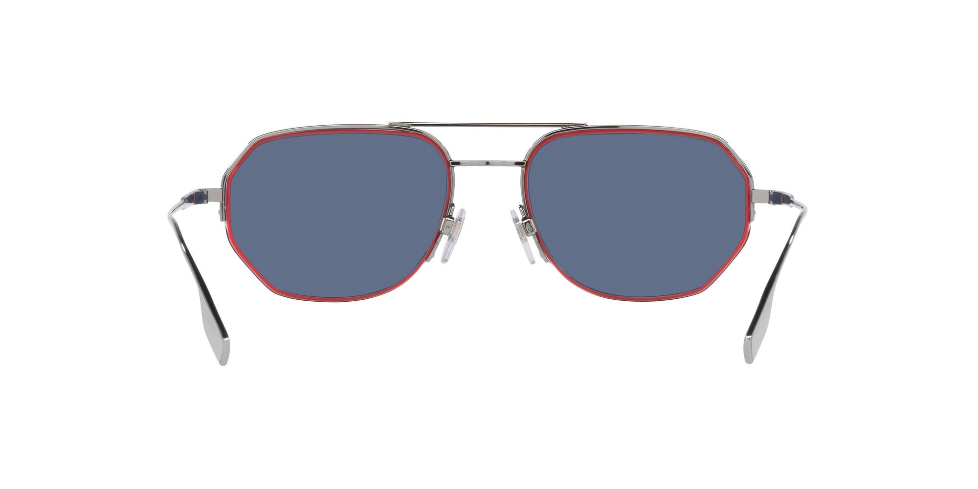 Sonnenbrillen Burberry Henry BE 3140 (100380) farbe gunmetal form unregelmäßig gläser blue border black/red