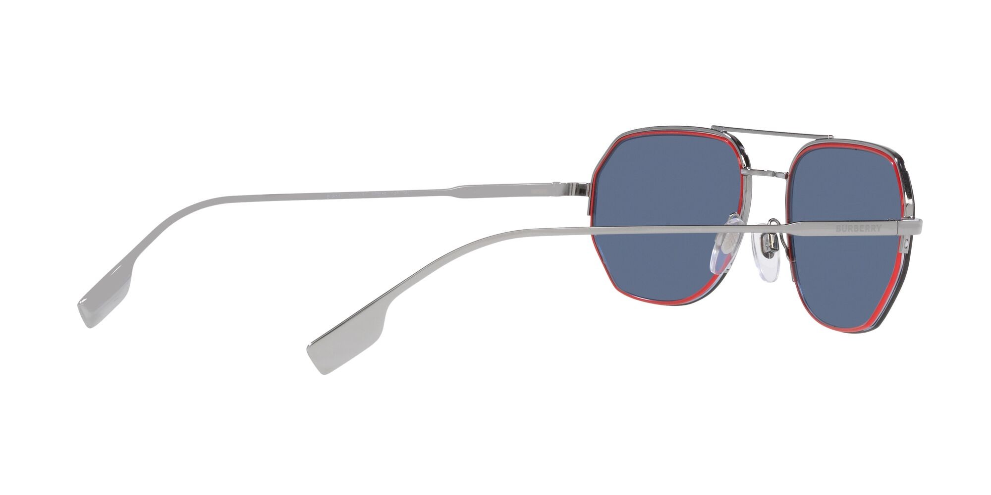 Sonnenbrillen Burberry Henry BE 3140 (100380) farbe gunmetal form unregelmäßig gläser blue border black/red