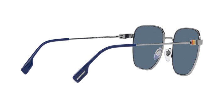 Sonnenbrillen Burberry Drew BE 3142 (100380) farbe gunmetal form quadratisch gläser blu scuro