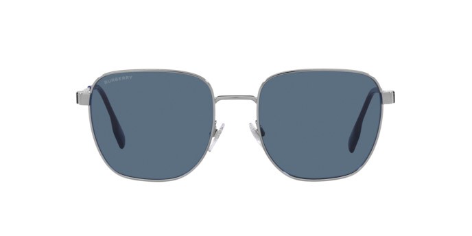 Sonnenbrillen Burberry Drew BE 3142 (100380) farbe gunmetal form quadratisch gläser blu scuro