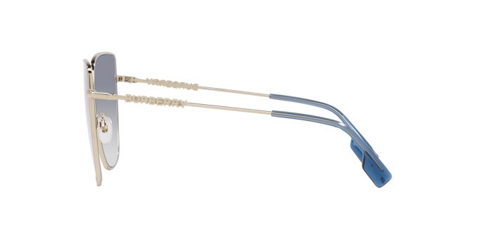 Occhiali da sole Burberry Alexis BE 3143 (110979) colore oro chiaro forma irregolare lenti trasparente sfumato blu