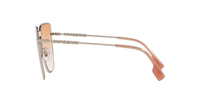 Sonnenbrillen Burberry Alexis BE 3143 (1109V0) farbe oro chiaro form unregelmäßig gläser trasparente sfumato rosso