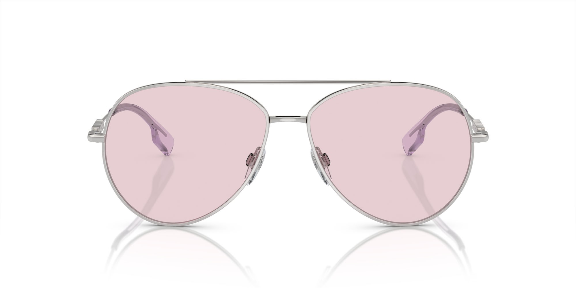 Sonnenbrillen Burberry BE 3147 (1005P5) farbe argento form aviator gläser rosa fotocromatica