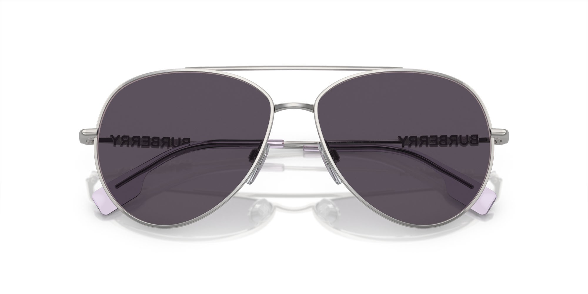 Sonnenbrillen Burberry BE 3147 (1005P5) farbe argento form aviator gläser rosa fotocromatica