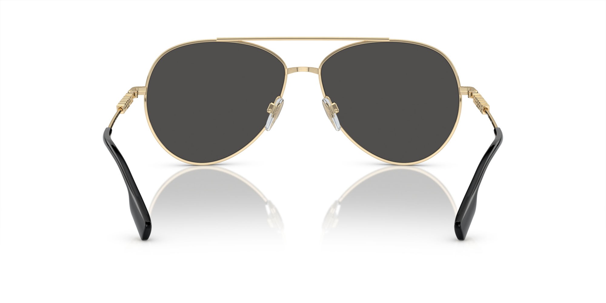 Sonnenbrillen Burberry BE 3147 (110987) farbe oro chiaro form aviator gläser grigio scuro