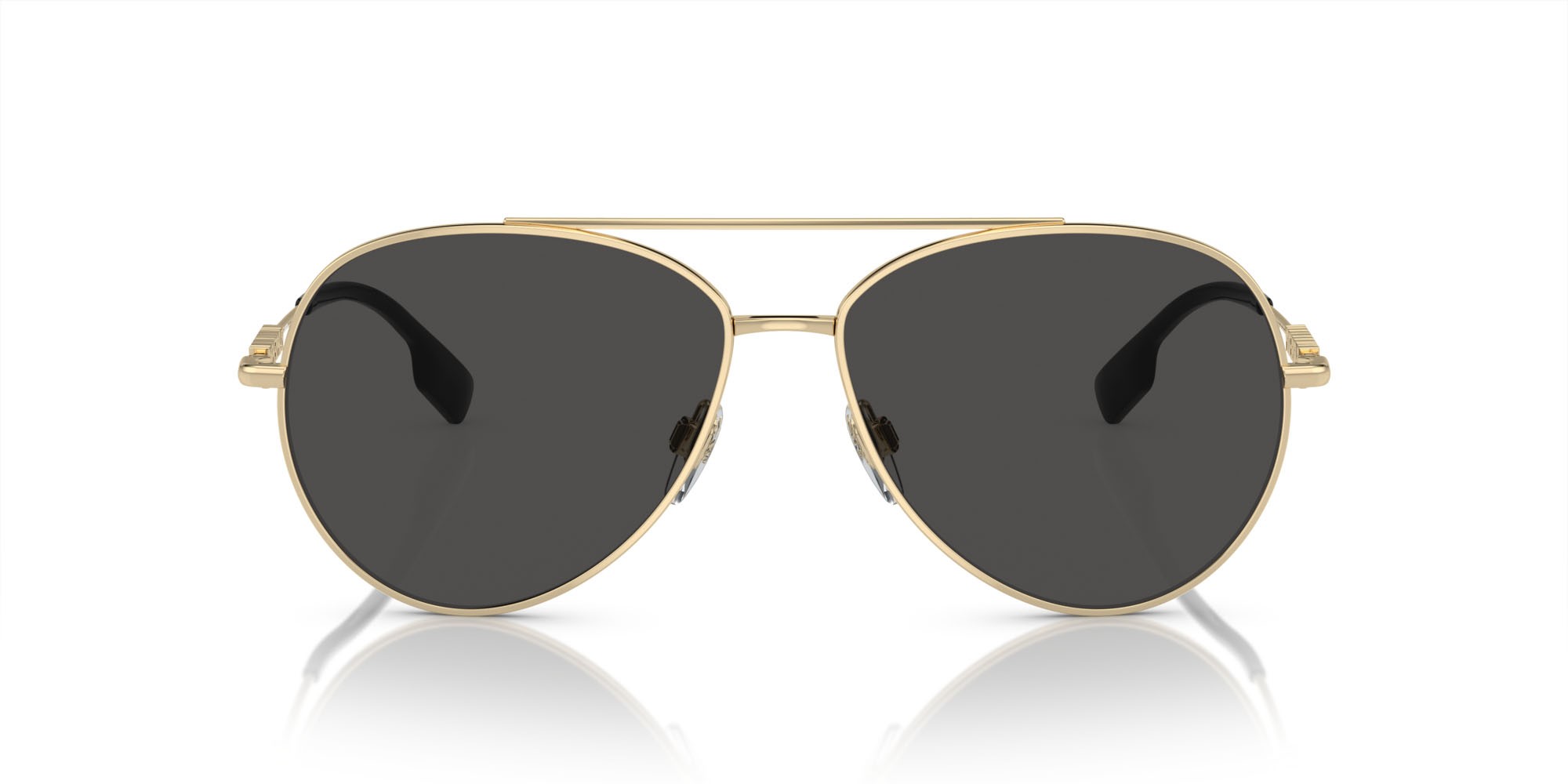Sonnenbrillen Burberry BE 3147 (110987) farbe oro chiaro form aviator gläser grigio scuro
