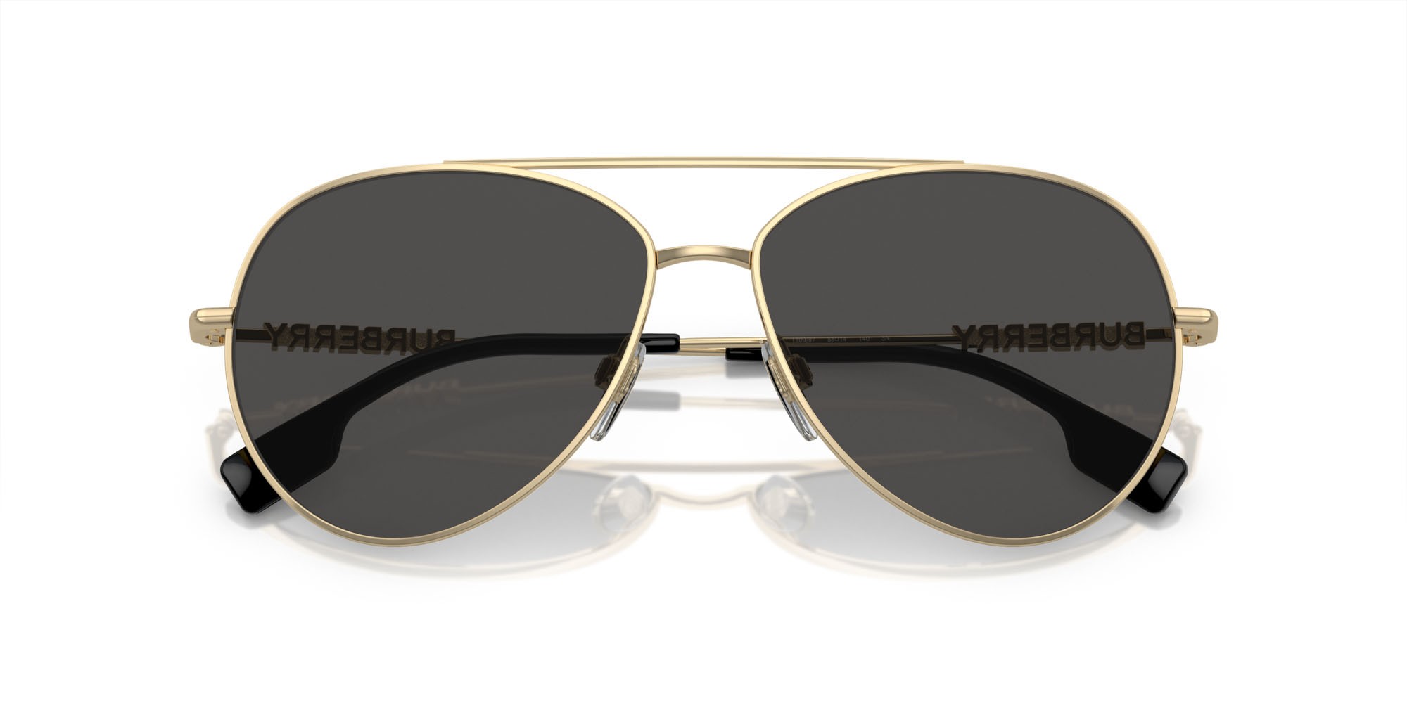 Sonnenbrillen Burberry BE 3147 (110987) farbe oro chiaro form aviator gläser grigio scuro