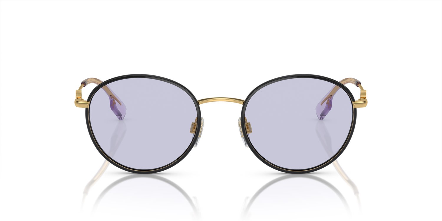 Occhiali da sole Burberry BE 3148D (10171A) colore nero forma rotondo lenti lilla