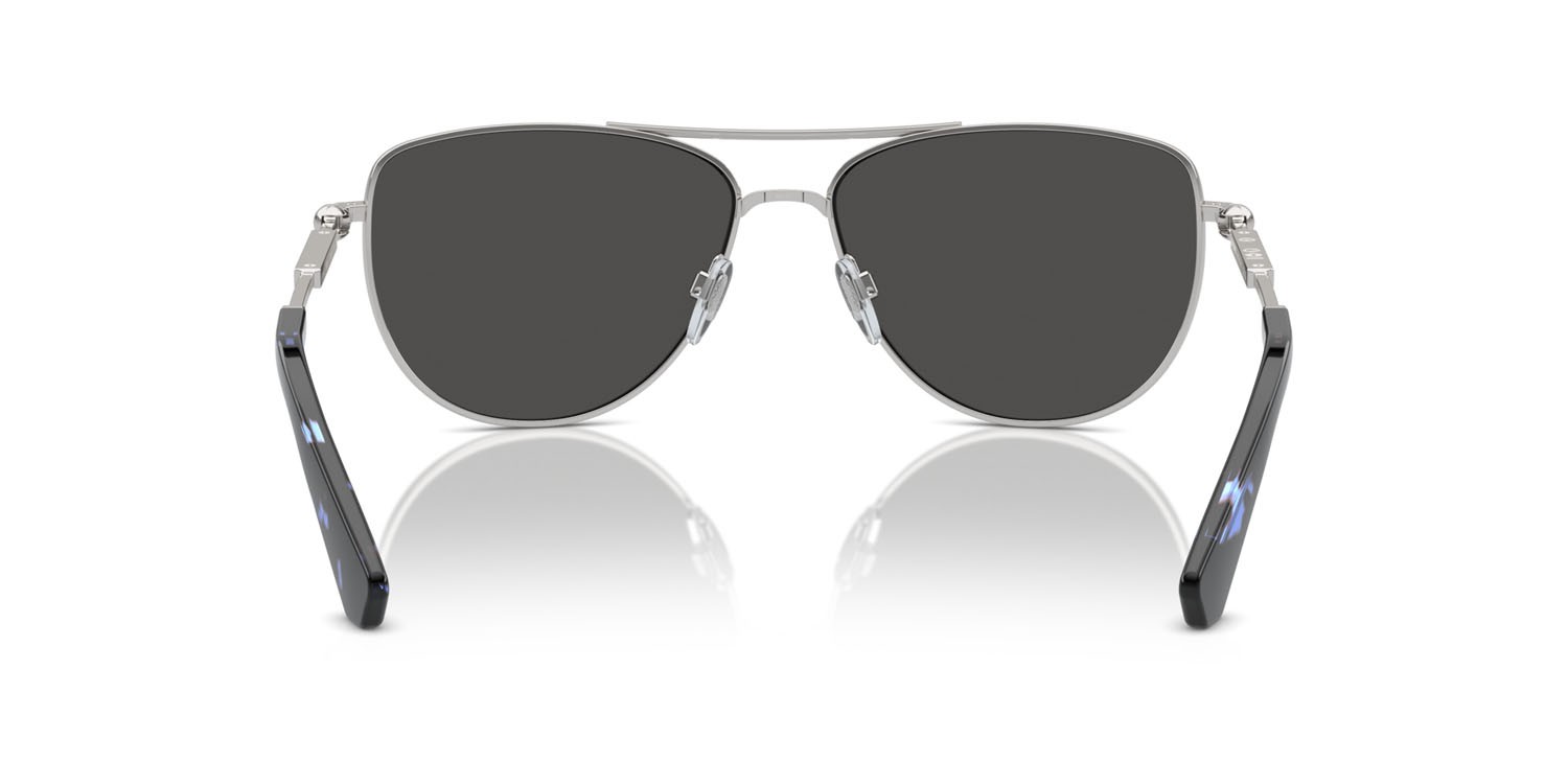 Occhiali da sole Burberry BE 3149 (100587) colore argento forma aviator lenti grigio scuro