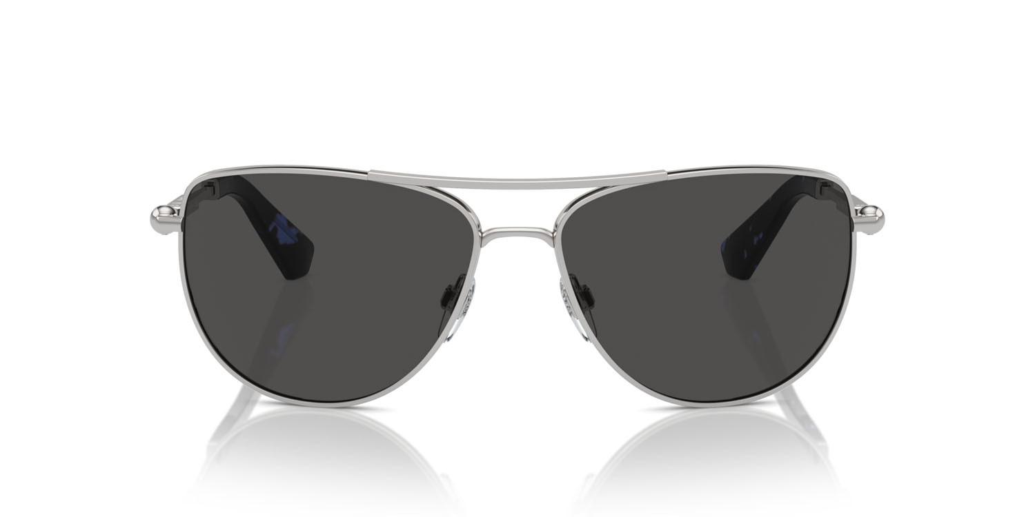 Occhiali da sole Burberry BE 3149 (100587) colore argento forma aviator lenti grigio scuro