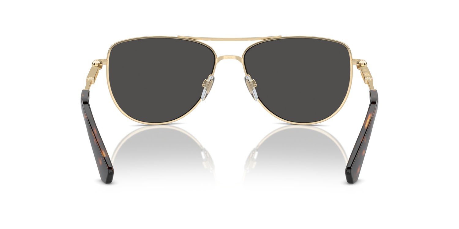 Sunglasses Burberry BE 3149 (110987) color oro chiaro shape aviator lenses grigio scuro