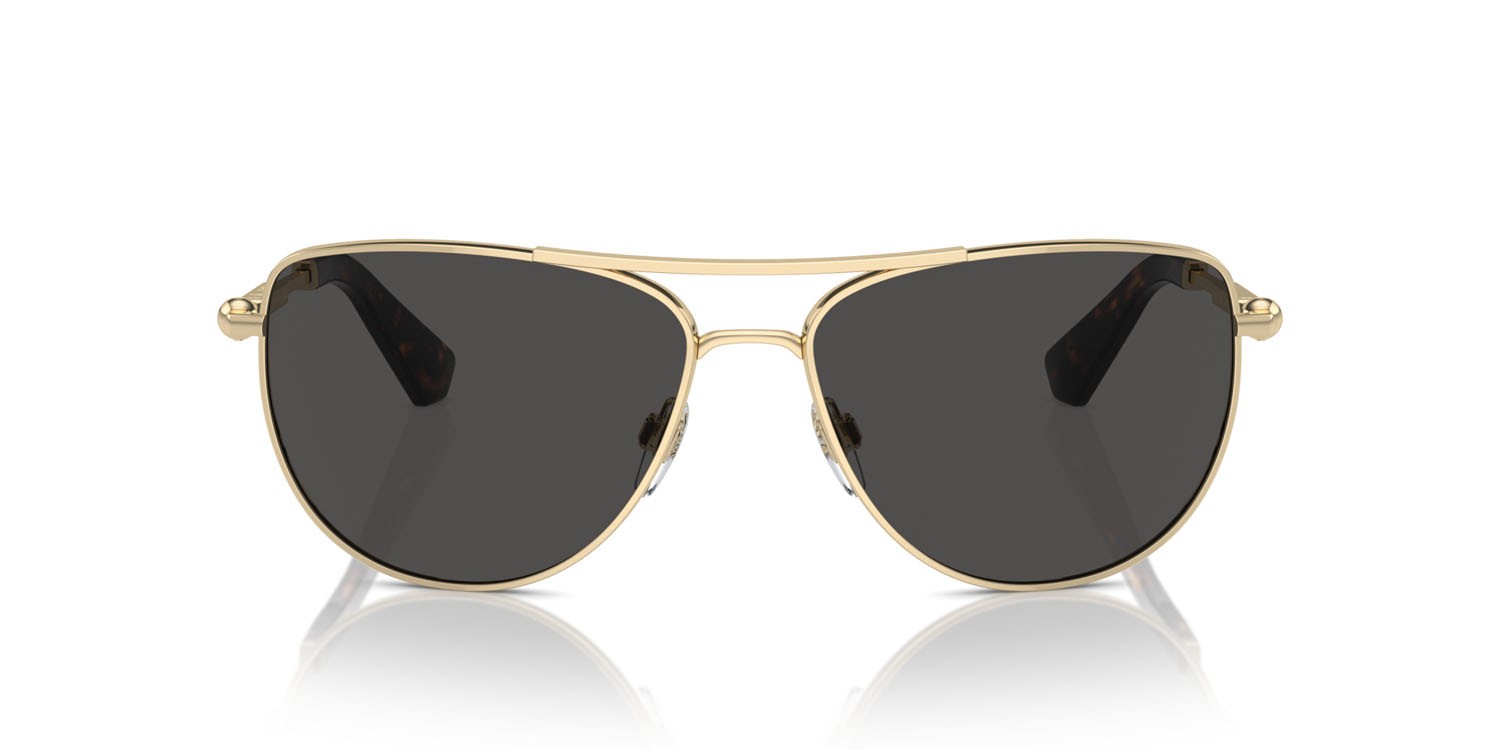 Sunglasses Burberry BE 3149 (110987) color oro chiaro shape aviator lenses grigio scuro