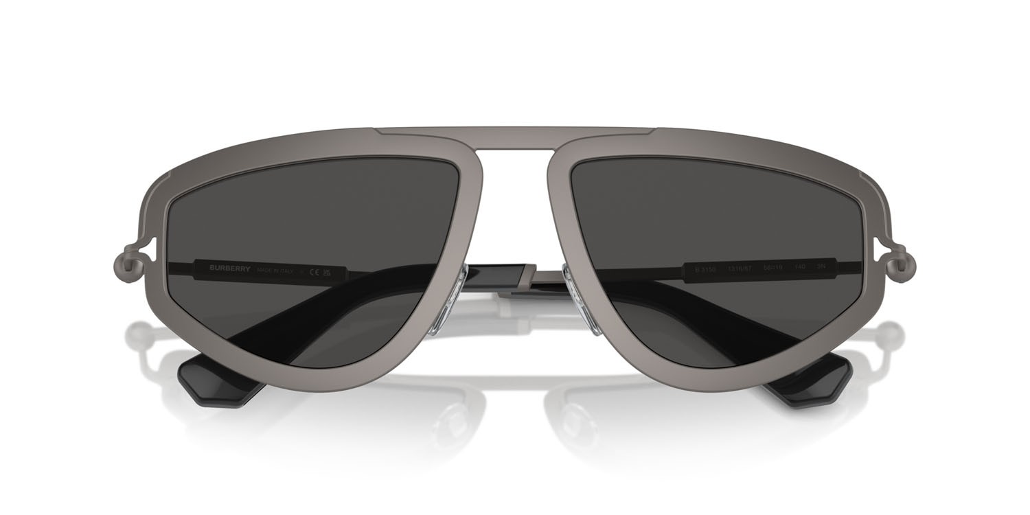 Sonnenbrillen Burberry BE 3150 (131687) farbe grigio scuro form unregelmäßig gläser grigio scuro
