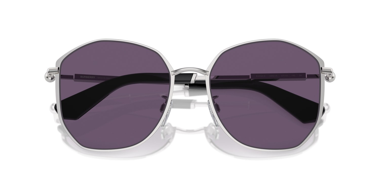 Sonnenbrillen Burberry BE 3153D (10051A) farbe argento form unregelmäßig gläser viola