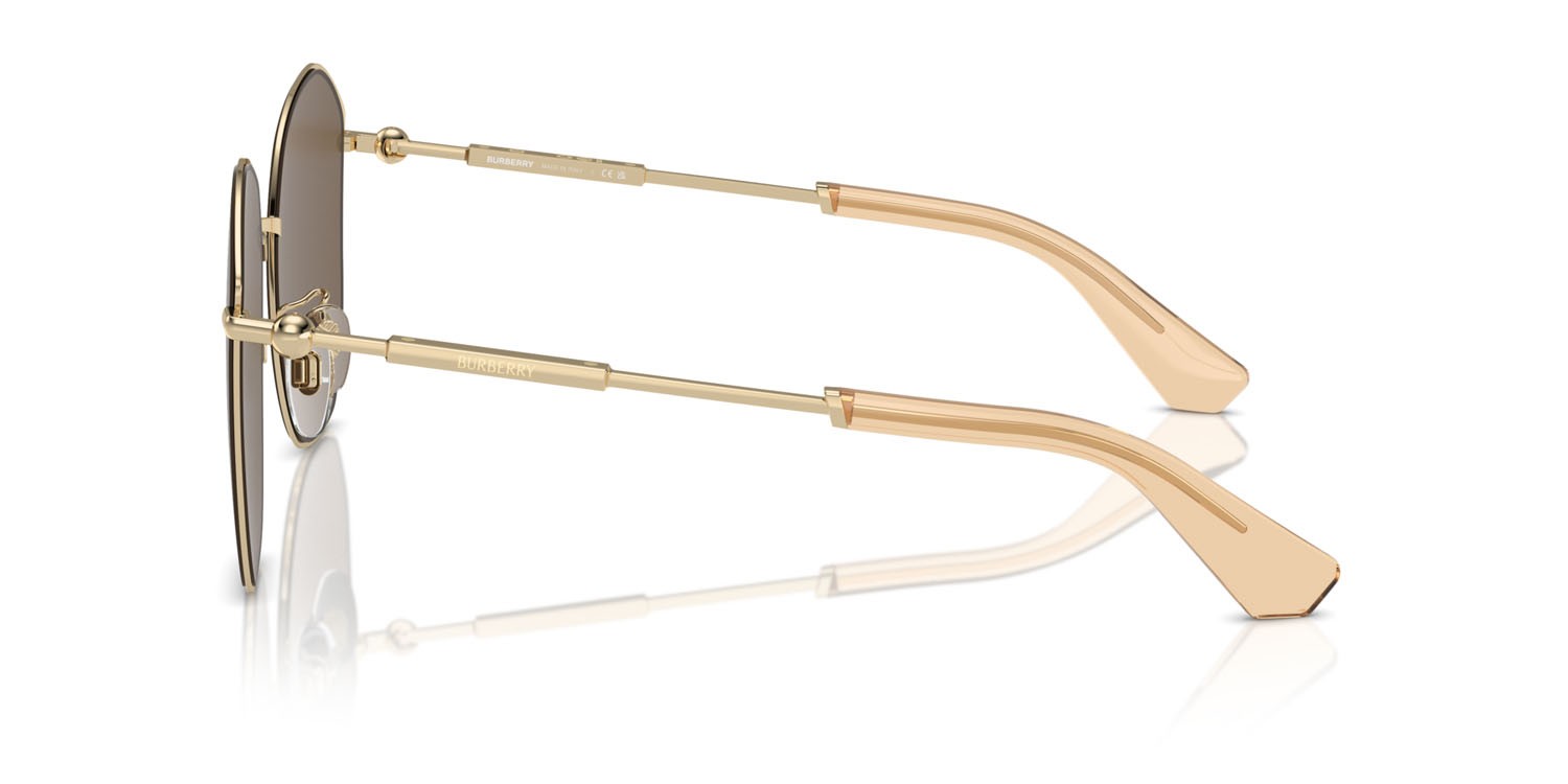 Occhiali da sole Burberry BE 3153D (110973) colore oro chiaro forma irregolare lenti marrone scuro