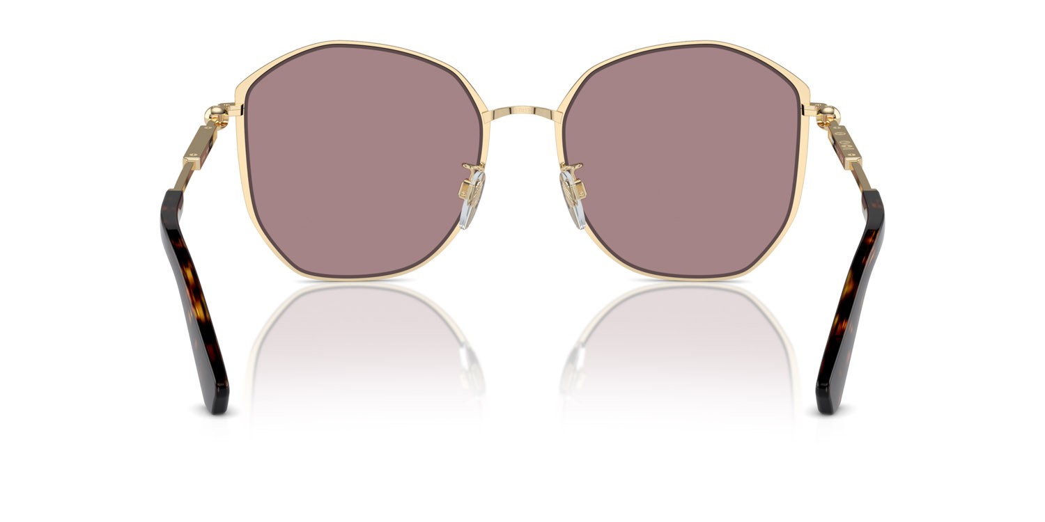 Occhiali da sole Burberry BE 3153D (11097N) colore oro chiaro forma irregolare lenti viola chiaro/marrone