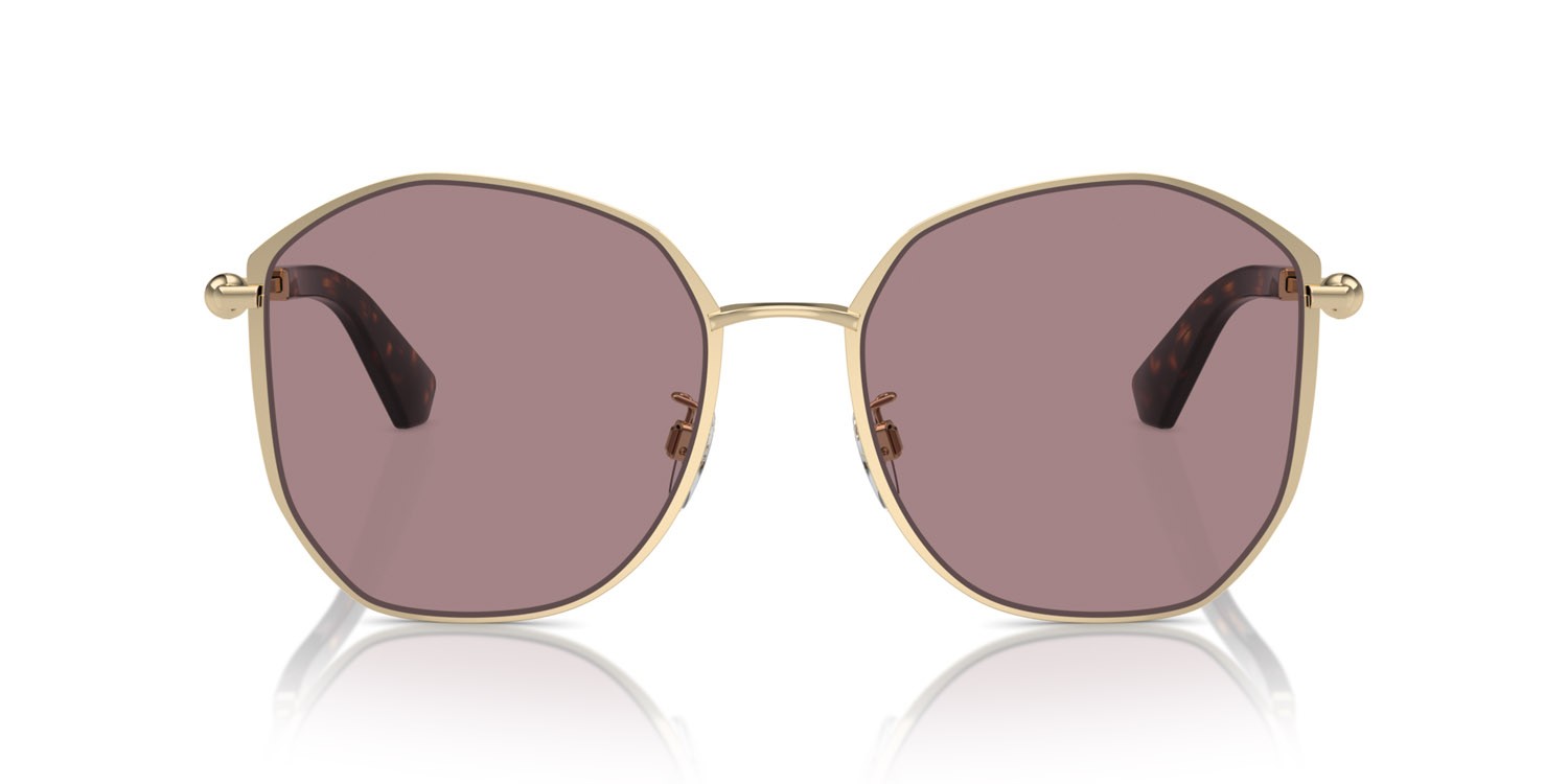 Occhiali da sole Burberry BE 3153D (11097N) colore oro chiaro forma irregolare lenti viola chiaro/marrone
