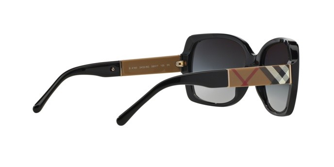 Sunglasses Burberry BE 4160 (34338G) color black shape square lenses grey gradient