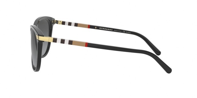 Sunglasses Burberry BE 4216 (3001T3) color black shape cat eye lenses polar grey gradient