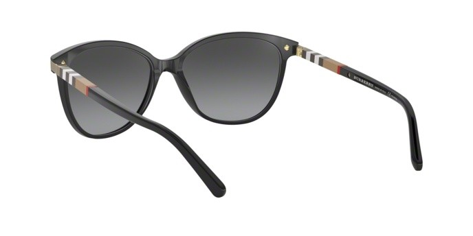 Sunglasses Burberry BE 4216 (3001T3) color black shape cat eye lenses polar grey gradient