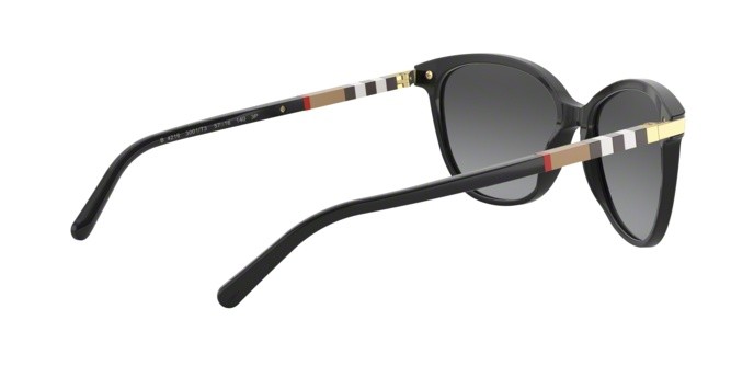 Sunglasses Burberry BE 4216 (3001T3) color black shape cat eye lenses polar grey gradient