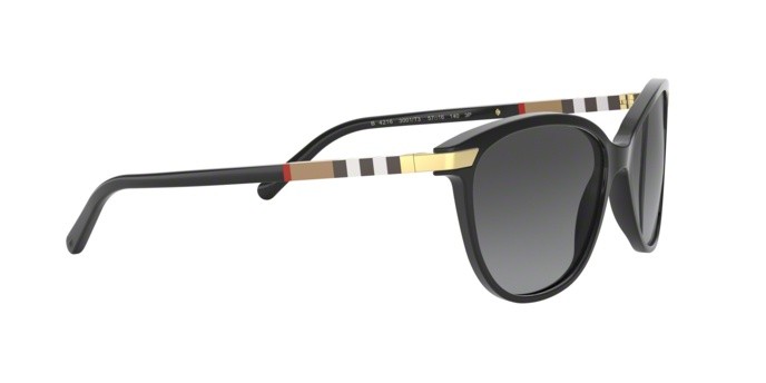 Sunglasses Burberry BE 4216 (3001T3) color black shape cat eye lenses polar grey gradient