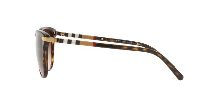 Sunglasses Burberry BE 4216 (300213) color dark havana shape cat eye lenses brown gradient
