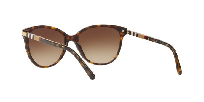Sunglasses Burberry BE 4216 (300213) color dark havana shape cat eye lenses brown gradient