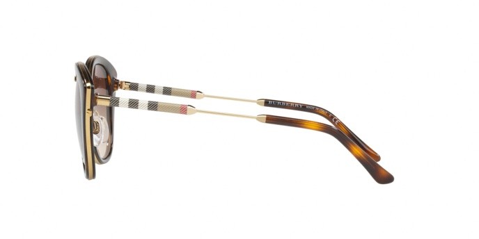 Occhiali da sole Burberry BE 4251Q (300213) colore dark havana forma rotondo lenti brown gradient