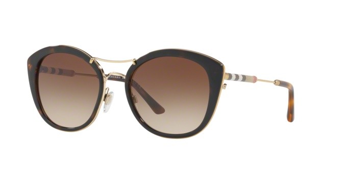 Occhiali da sole Burberry BE 4251Q (300213) colore dark havana forma rotondo lenti brown gradient