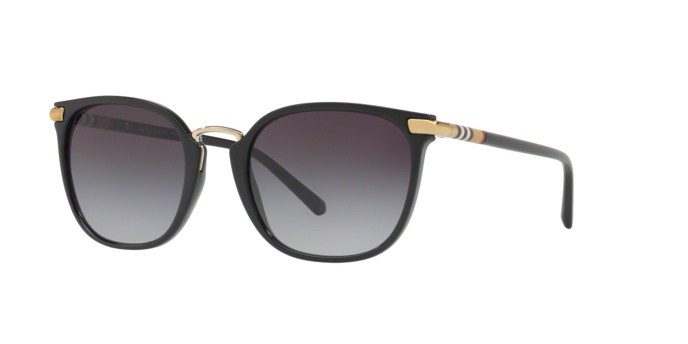 Sonnenbrillen Burberry BE 4262 (30018G) farbe black form quadratisch gläser grey gradient