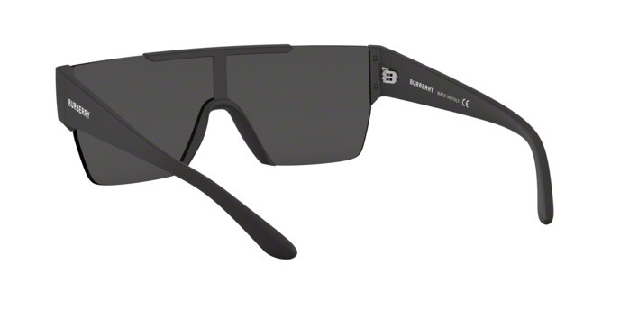 Occhiali da sole Burberry BE 4291 (346487) colore matte black forma rettangolare lenti grey