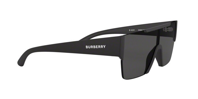 Occhiali da sole Burberry BE 4291 (346487) colore matte black forma rettangolare lenti grey