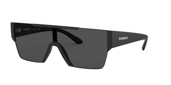 Occhiali da sole Burberry BE 4291 (346487) colore matte black forma rettangolare lenti grey