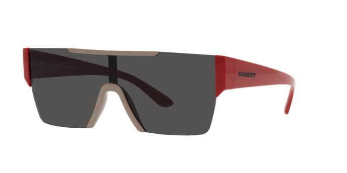 Occhiali da sole Burberry BE 4291 (404787) colore beige forma rettangolare lenti grigio scuro