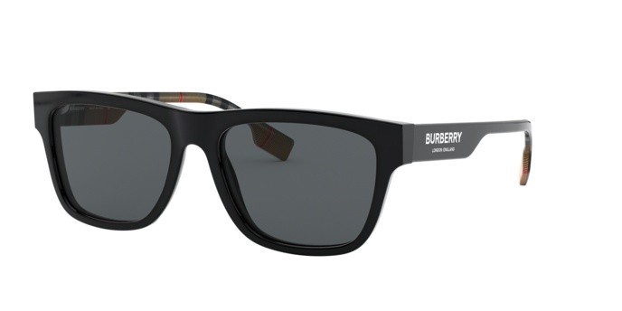 Occhiali da sole Burberry BE 4293 (377381) colore black forma quadrato lenti polar grey