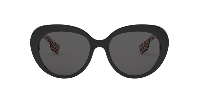 Sonnenbrillen Burberry BE 4298 (382287) farbe top black on print tb red form cat-eye gläser grey