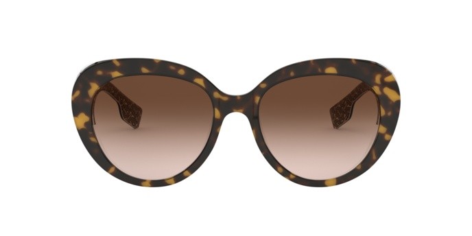 Sunglasses Burberry BE 4298 (382713) color top dark havana on tb brown shape cat eye lenses brown gradient