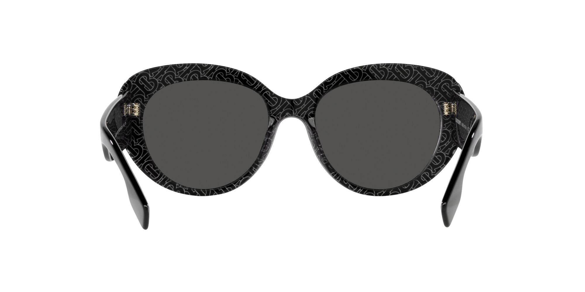 Sunglasses Burberry Rose BE 4298 (397787) color nero/stampa tb/crystal shape cat eye lenses grigio scuro