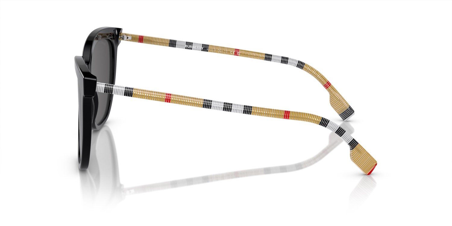 Sunglasses Burberry Clare BE 4308 (385387) color nero shape square lenses grigio scuro