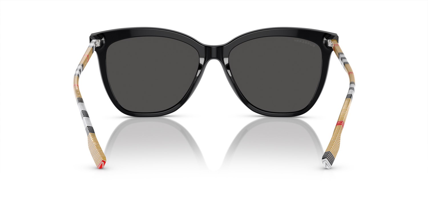 Sunglasses Burberry Clare BE 4308 (385387) color nero shape square lenses grigio scuro
