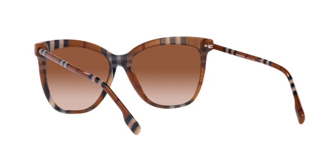 Sonnenbrillen Burberry Clare BE 4308 (400513) farbe check brown form quadratisch gläser gradient brown