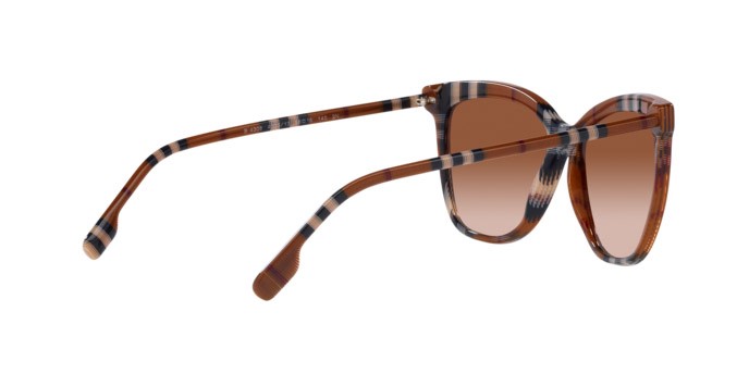 Sonnenbrillen Burberry Clare BE 4308 (400513) farbe check brown form quadratisch gläser gradient brown