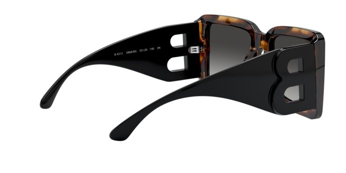 Sonnenbrillen Burberry BE 4312 (38688G) farbe brown form quadratisch gläser grey gradient