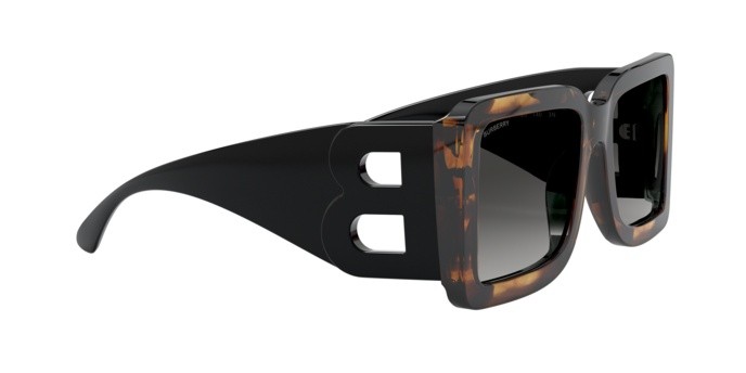 Sonnenbrillen Burberry BE 4312 (38688G) farbe brown form quadratisch gläser grey gradient